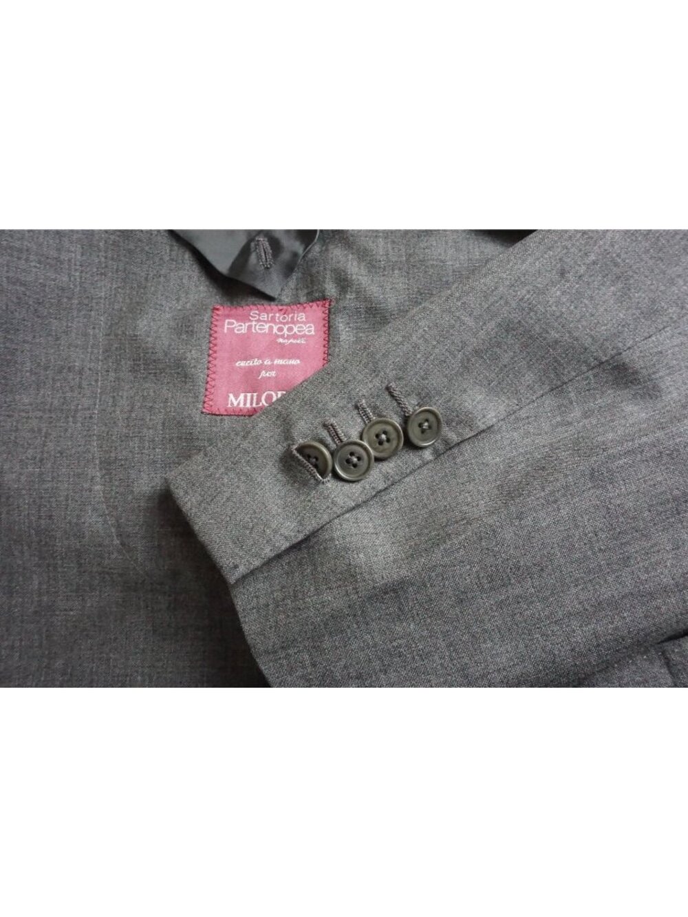 Sartoria Partenopea Gray Wool 2 Pc Suit Jacket Pant 48 US NEW